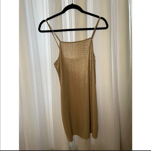 Kendall & Kylie | Dresses | Kendall Kylie Gold Mini Dress Xs | Poshmark